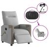 vidaXL Fauteuil de massage inclinable &eacute;lectrique gris nuage tissu