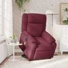 vidaXL Fauteuil inclinable de massage électrique Rouge bordeaux Tissu