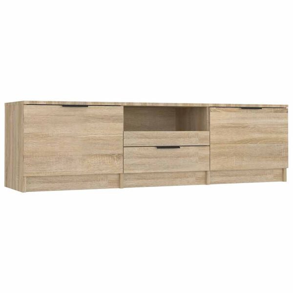 vidaXL Meuble TV Ch&ecirc;ne Sonoma 140x35x40 cm Bois d'ing&eacute;nierie