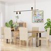 vidaXL Chaises &agrave; manger lot de 6 cr&egrave;me tissu