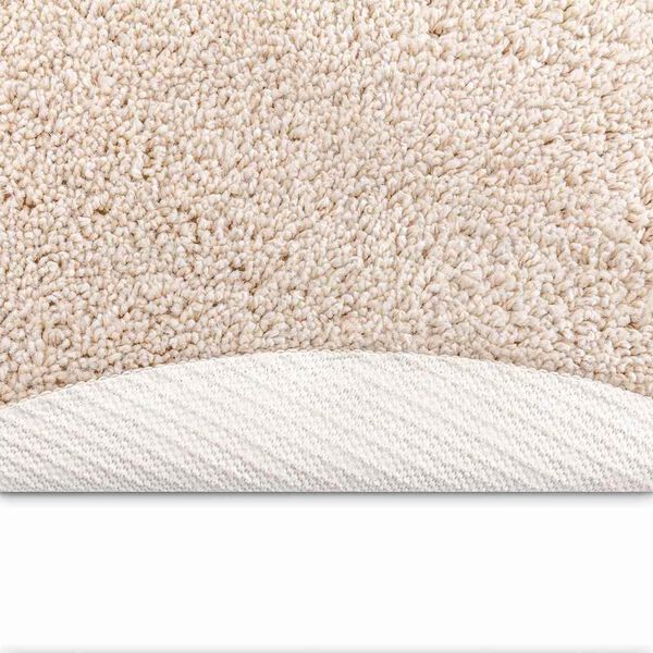 vidaXL Tapis Shaggy Anti-dérapant Crème 90 x 90 cm PP