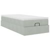 vidaXL Cadre de lit ottoman et matelas gris clair 90x200 cm velours