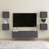 vidaXL Ensemble de meubles TV 6 pcs Gris Bois d&rsquo;ing&eacute;nierie