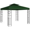 vidaXL Pavillon 3 x 3 x 2,68 m Vert Polyester et Acier