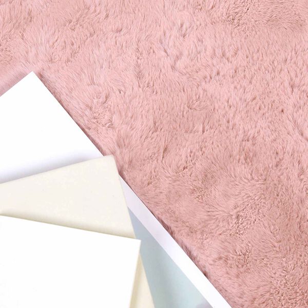 vidaXL Tapis en Fourrure Synth&eacute;tique de Lapin Olite Rose 240 x 340 cm