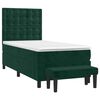 vidaXL Sommier &agrave; lattes de lit avec matelas Vert fonc&eacute; 90x190 cm
