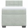 vidaXL Sommier &agrave; lattes de lit et matelas Gris clair 90x190 cm Velours