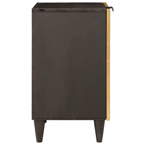 vidaXL Cabinet de salle de bain avec porte Noir et or 38 x 33 x 58 cm