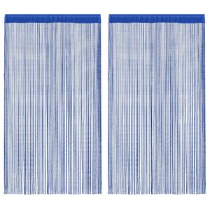 vidaXL Rideau en fils 2 pcs 100 x 250 cm Bleu
