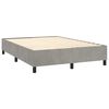 vidaXL Sommier &agrave; lattes de lit matelas et LED Gris clair 140x200 cm