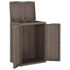 vidaXL Poubelle avec 2 portes Marron 65x45x88 cm PP