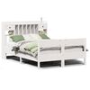 vidaXL Lit biblioth&egrave;que sans matelas blanc 140x190 cm bois pin massif