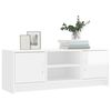 vidaXL Meuble TV blanc brillant 102x30x37,5 cm bois d'ing&eacute;nierie