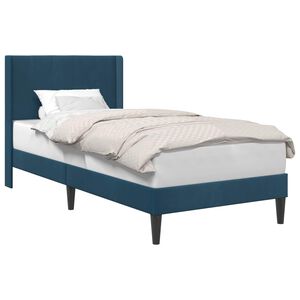 vidaXL Cadre de lit avec t&ecirc;te de lit Bleu 90 x 200 cm Velours