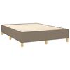 vidaXL Sommier &agrave; lattes de lit avec matelas Taupe 140x200 cm Tissu