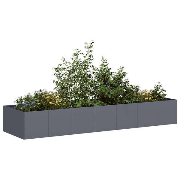 vidaXL Jardini&egrave;re anthracite 280x80x40 cm acier