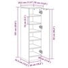 vidaXL Armoire &agrave; chaussures vieux bois 29,5x35x100,5cm bois ing&eacute;nierie