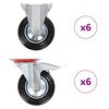 vidaXL 12 pcs Roulettes 160 mm