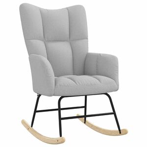 vidaXL Chaise &agrave; bascule gris nuage tissu