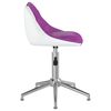 vidaXL Chaise pivotante de salle &agrave; manger Violet et blanc Similicuir