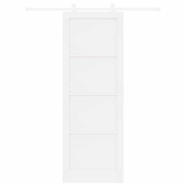 vidaXL Porte coulissante Blanc 83 x 232 cm Pin massif