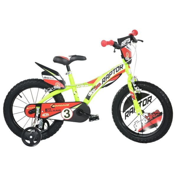 Dino Bikes V&eacute;lo pour enfants Raptor Jaune fluorescent 14"