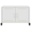 vidaXL Meuble TV blanc 68x39x43,5 cm acier