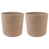 vidaXL Ensemble de Pots &agrave; Plantes 2 pcs Naturel &Oslash; 21 x 21 cm