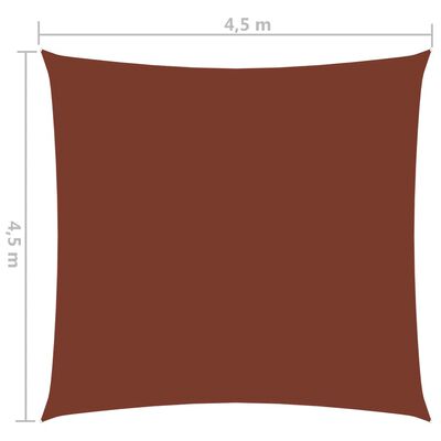 vidaXL Voile de parasol tissu oxford carré 4,5x4,5 m terre cuite