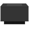 vidaXL Table basse avec LED noir 60x60x40 cm bois d'ing&eacute;nierie