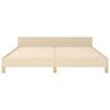 vidaXL Cadre de lit sans matelas cr&egrave;me tissu