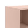 vidaXL Buffet rose 100,5x39x72 cm acier
