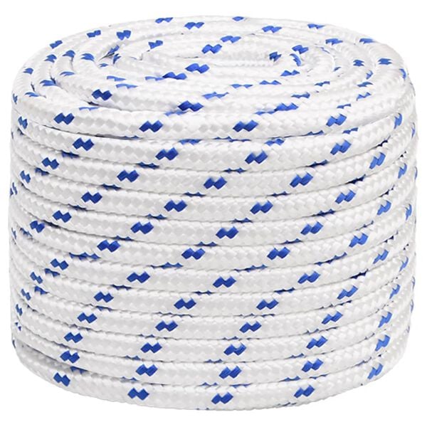 vidaXL Corde de bateau Blanc 16 mm 25 m Polypropyl&egrave;ne