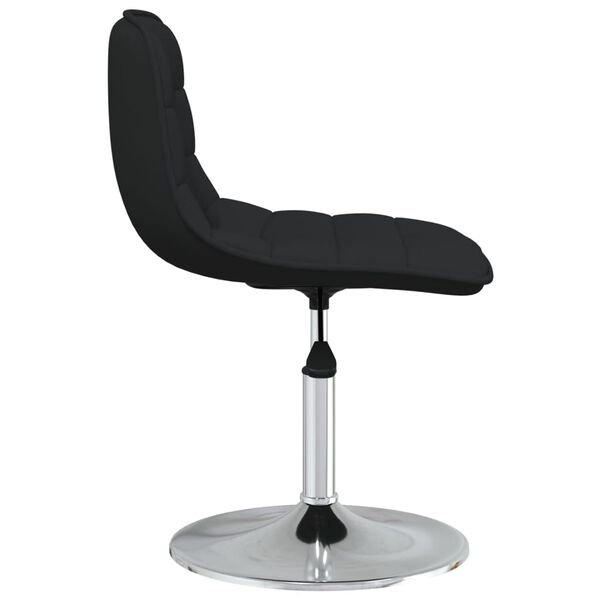 vidaXL Chaise pivotante de salle &agrave; manger Noir Tissu