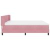 vidaXL Lit &agrave; ressorts avec matelas Rose 200 x 200 cm Velours