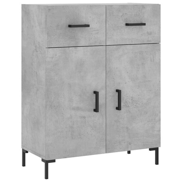 vidaXL Buffet gris b&eacute;ton 69,5x34x90 cm bois d'ing&eacute;nierie