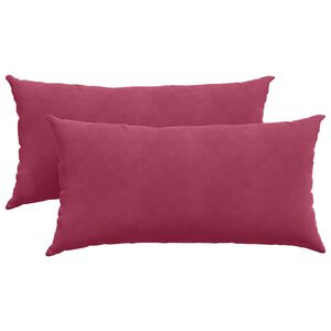 vidaXL Coussins de canap&eacute; 2 pcs Bordeaux 80 x 40 cm