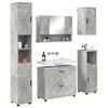 vidaXL Ensemble de mobilier de salle de bain 5 pcs Gris b&eacute;ton