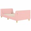 vidaXL Cadre de lit pour enfants avec t&ecirc;te de lit Rose 90 x 200 cm