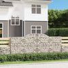 vidaXL Paniers à gabions arqués 30 pcs 300x50x120/140 cm fer galvanisé