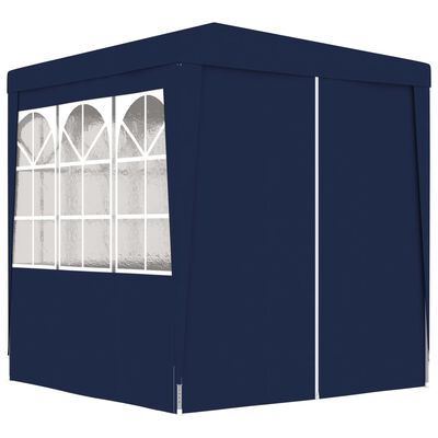 vidaXL Tente de réception avec parois latérales 2x2 m Bleu 90 g/m²