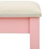vidaXL Coiffeuse et tabouret Rose 65x36x128 cm Bois de paulownia MDF