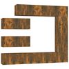 vidaXL Ensemble de meubles TV 7 pcs Ch&ecirc;ne fum&eacute; Bois d'ing&eacute;nierie