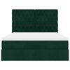 vidaXL Cadre de lit ottoman avec matelas vert fonc&eacute; 140x200 cm velours