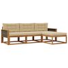 vidaXL Ensemble de canap&eacute;s d'ext&eacute;rieur 4 pc Naturel et Beige