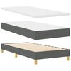 vidaXL Lit à ressorts avec matelas Gris foncé 90 x 200 cm tissu
