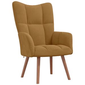 vidaXL Chaise de relaxation Marron Velours