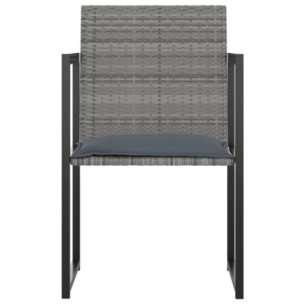 vidaXL Salon de jardin 7 pcs avec coussins R&eacute;sine tress&eacute;e Gris
