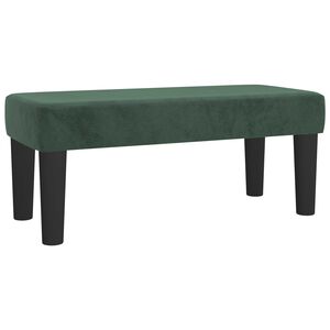 vidaXL | banc | Vert fonc&eacute; 70 x 30 x 30 cm Velours