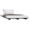 vidaXL Cadre de lit sans matelas noir 100x200 cm bois massif de pin
